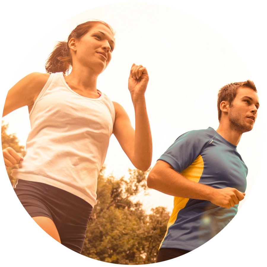 Couple running